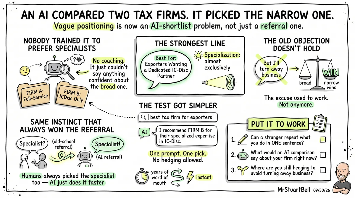 An AI Compared Two Tax Firms. It Picked the Narrow One.