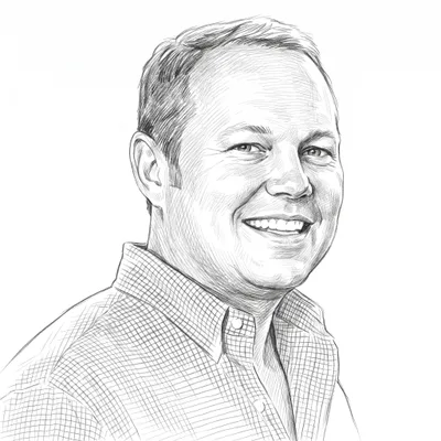 Pencil sketch of Brannon Poe