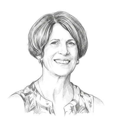 Pencil sketch of Clare Price