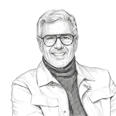 Pencil sketch of Gary Kadi