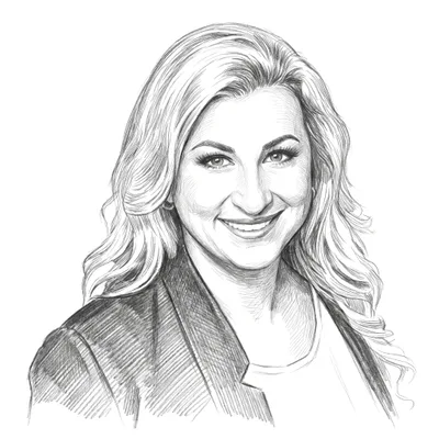 Pencil sketch of Heidi Ardis