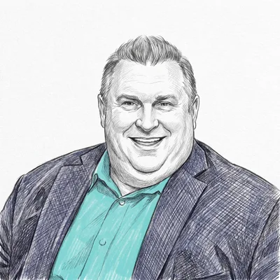 Pencil sketch of Jeff Klein