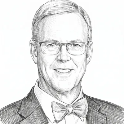 Pencil sketch of Jim Rollo