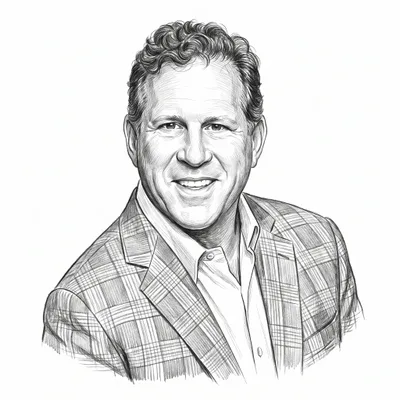 Pencil sketch of Joe Yocavitch