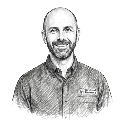 Pencil sketch of John Akhoian