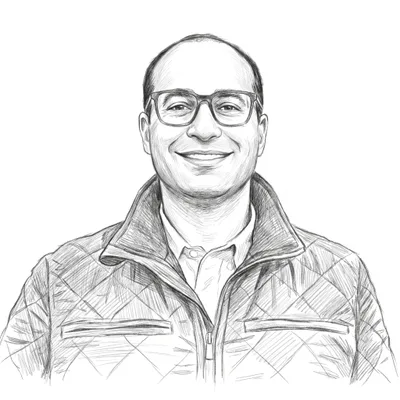 Pencil sketch of Dr Karim ElMofty