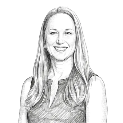 Pencil sketch of Kendall Pouland