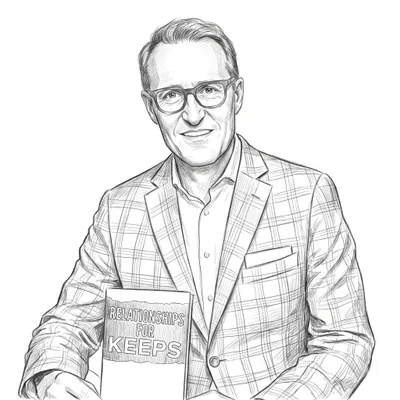 Pencil sketch of Mike Mack