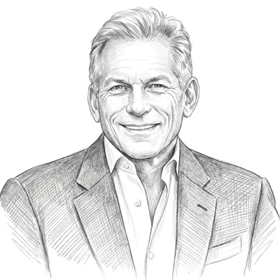 Pencil sketch of Paul Ross