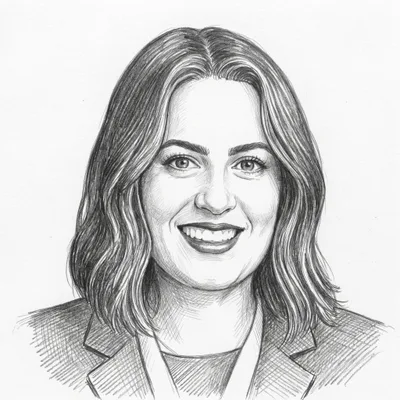 Pencil sketch of Rachel Lebowitz